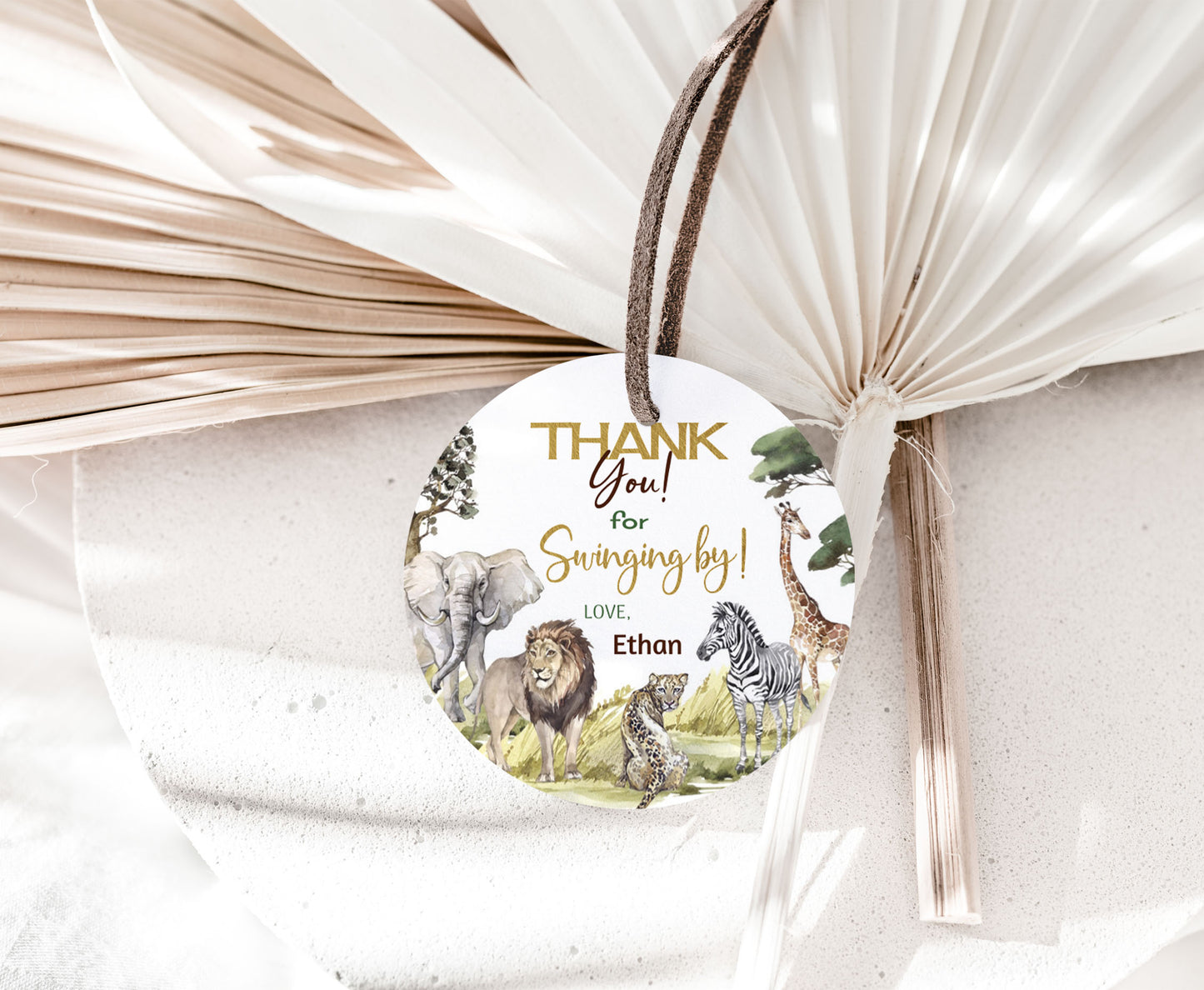 Editable safari Thank you tags | safari Gift Tag - 35I
