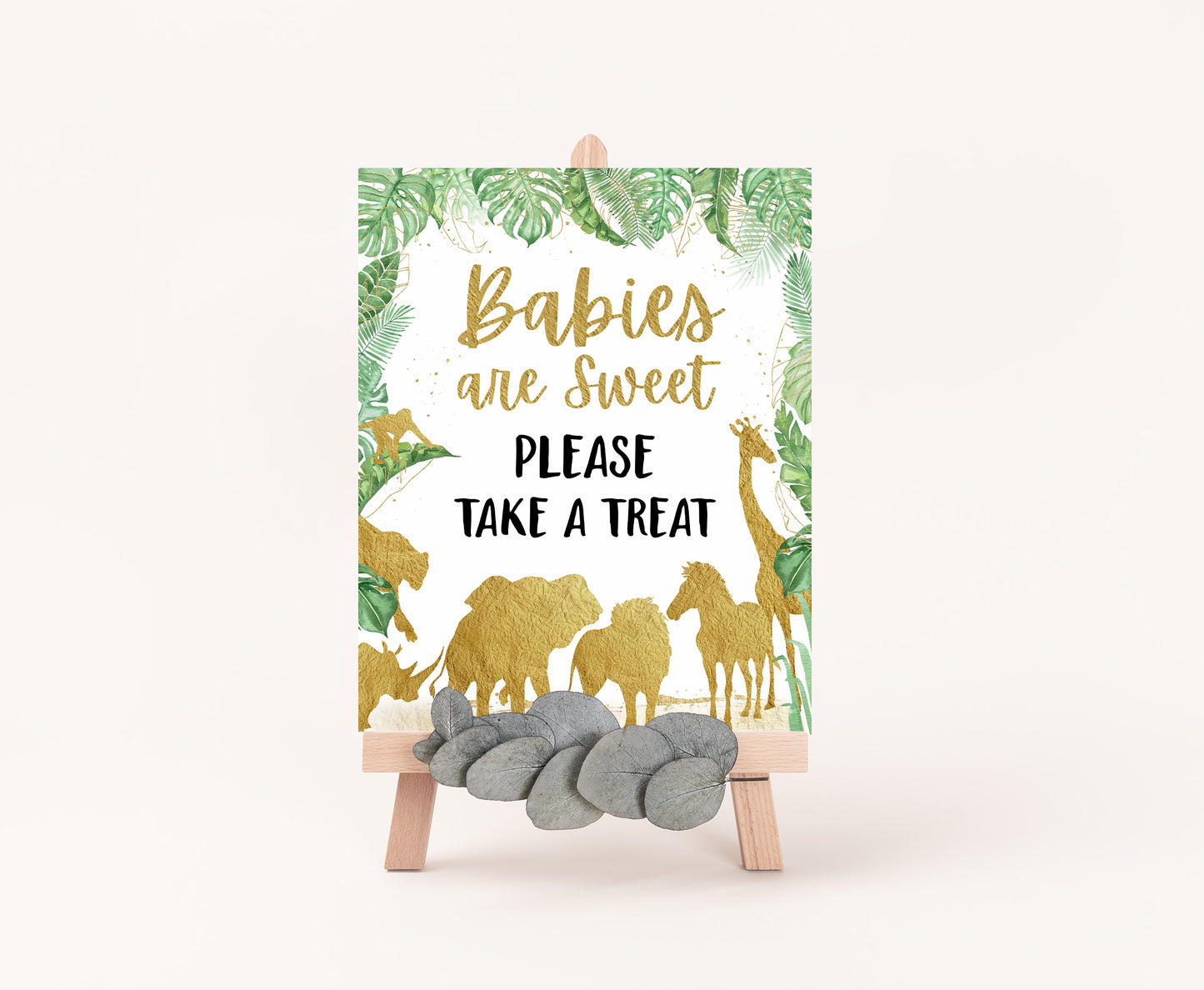 Safari Babies are Sweet Sign | Jungle Themed Party Table Decorations - 35K