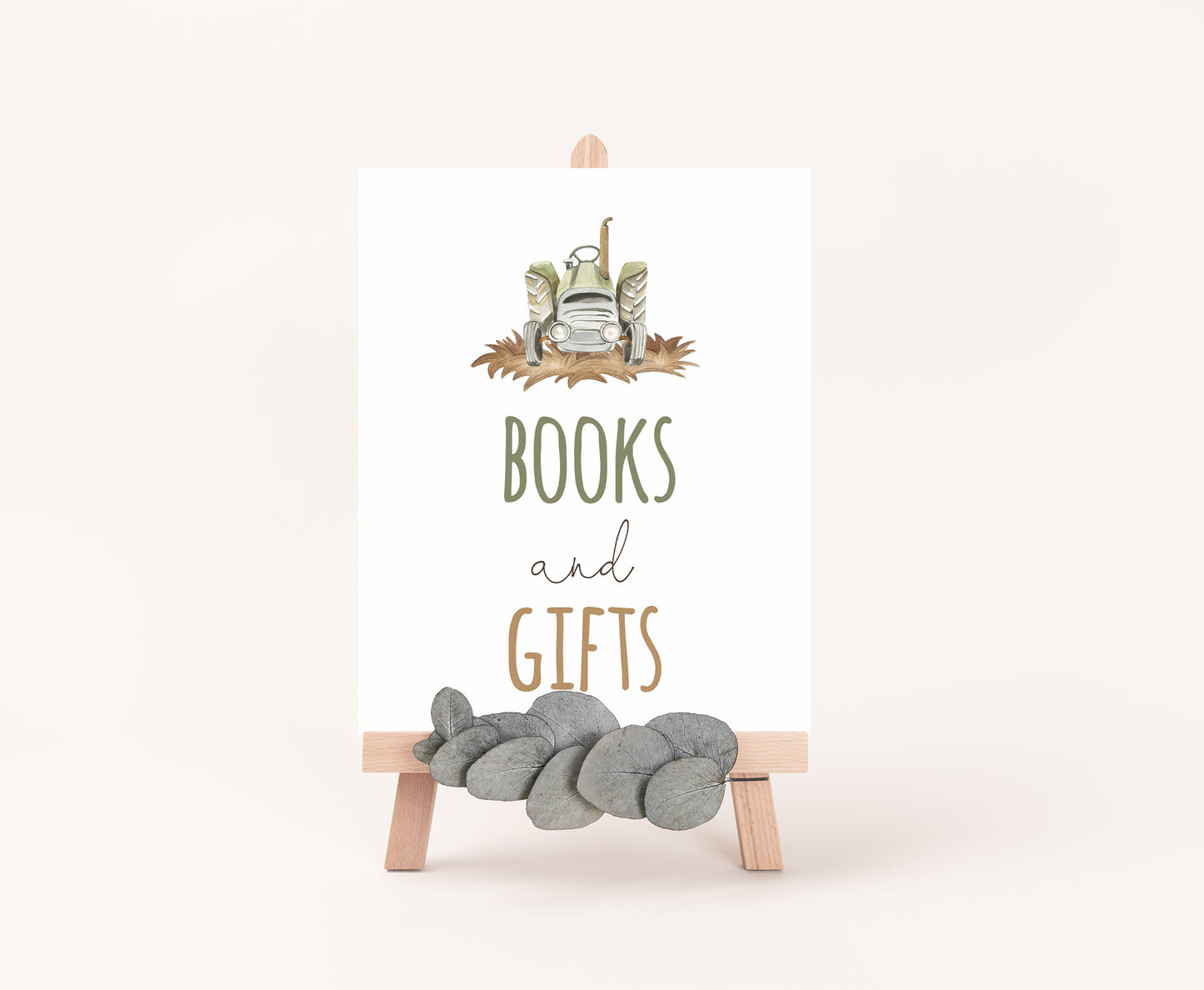 Books and gifts Sign Printable | Farm Party Table Decoration - 11E