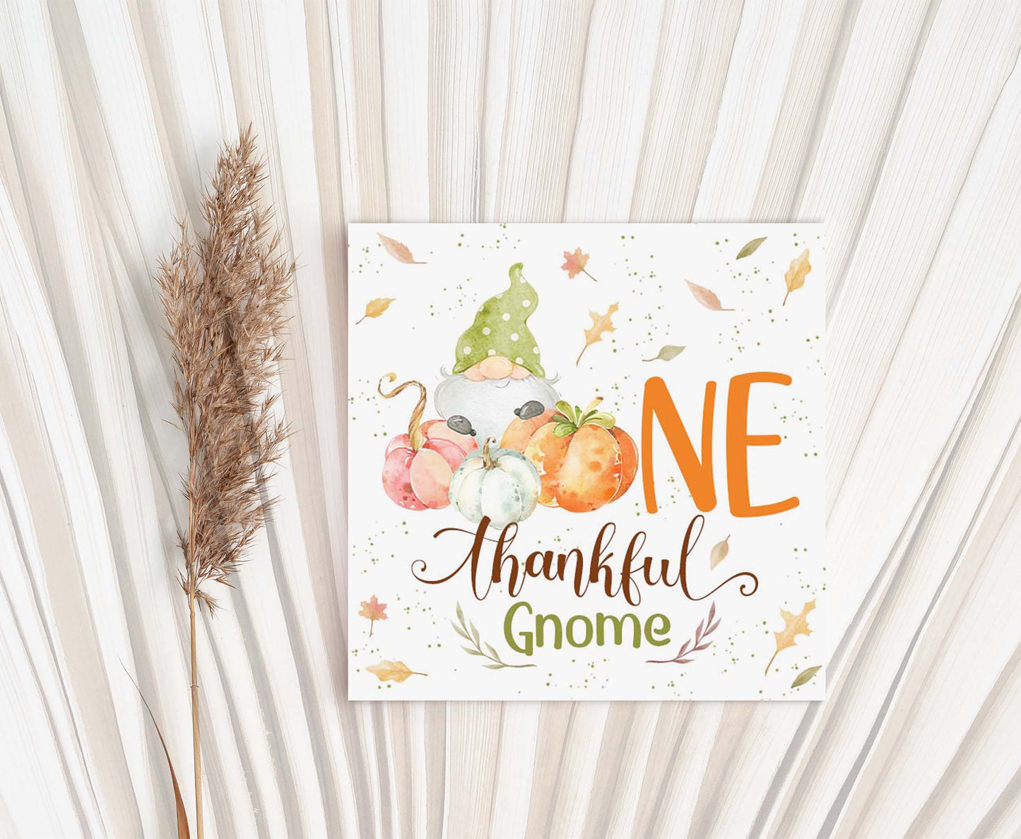 Gnome Thankful Tags 2"x2" | Thanksgiving Favor Tags- 118
