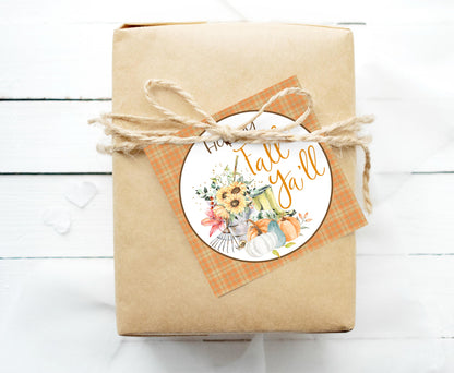 Happy Fall Yall Tags | Fall square Tags - 30
