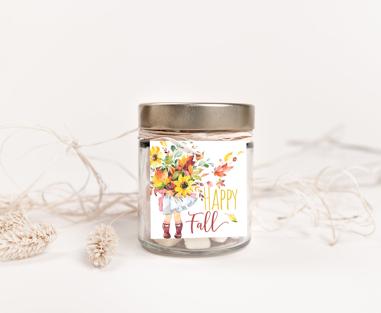 Happy Fall Square Tags | Fall Gift Tags - 30