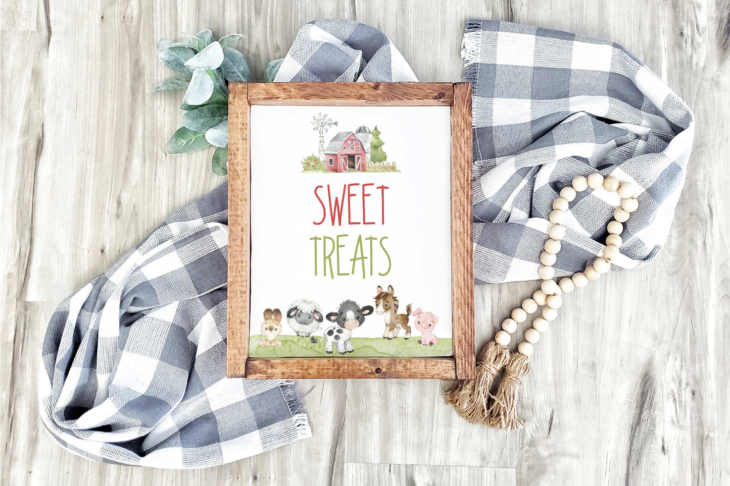 Sweet Treats Sign Printable | Farm Party Table Decoration - 11C1