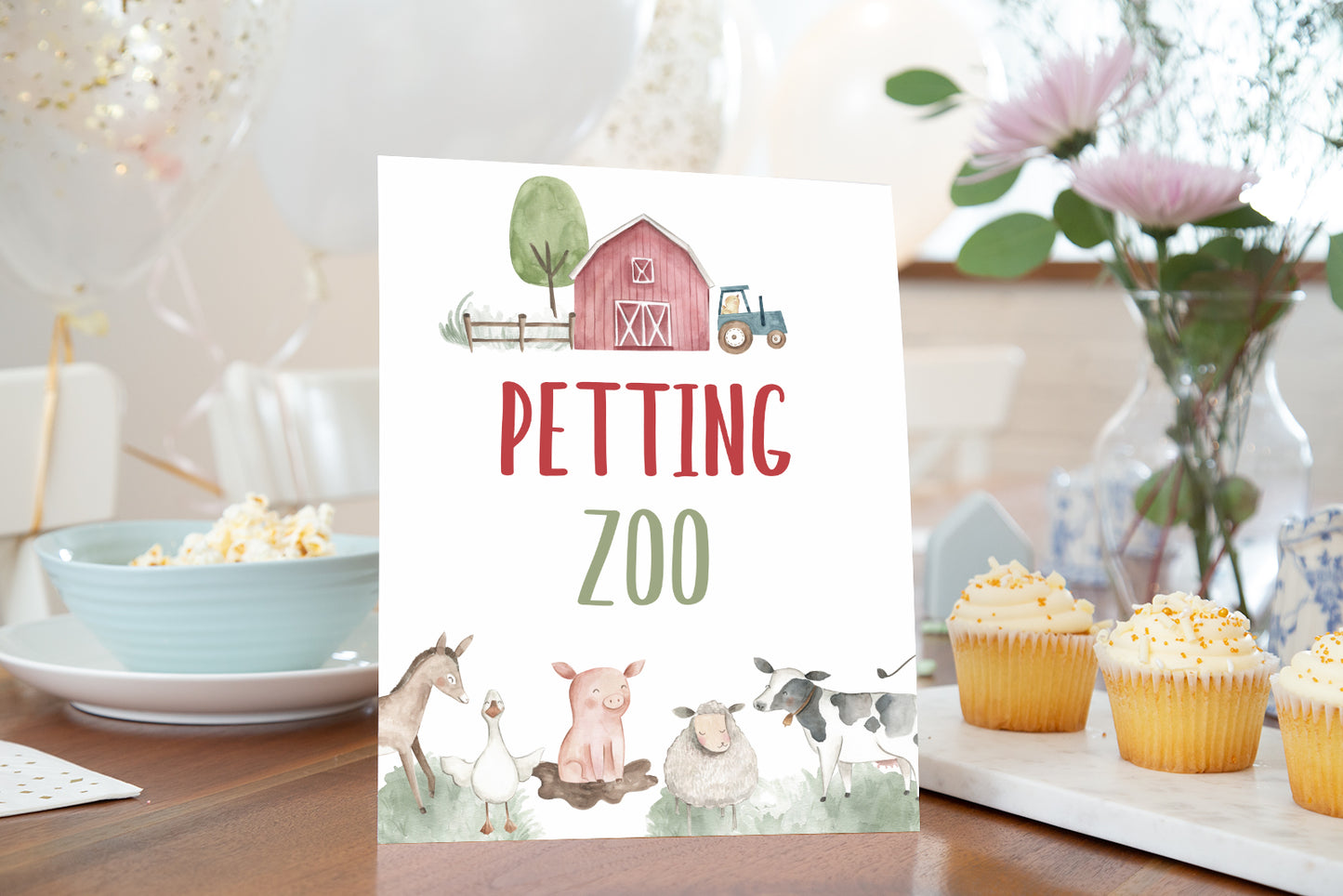 Petting Zoo Sign | Farm Party Decorations - 11B