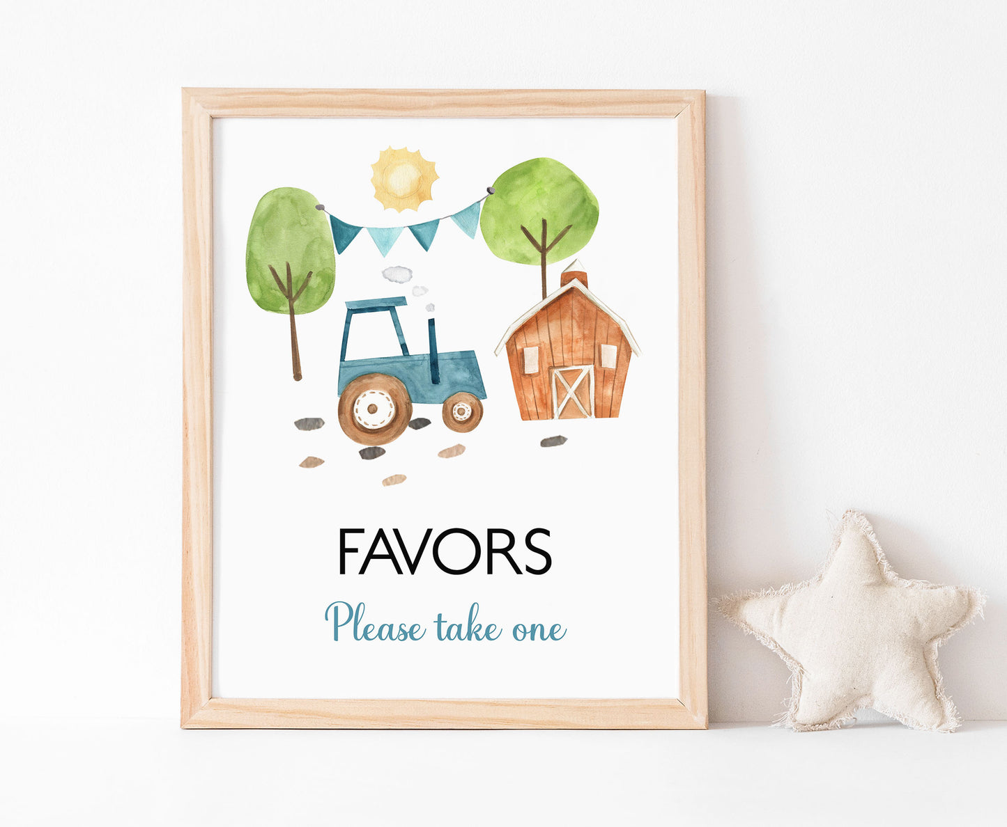 Favors table Sign | Farm Party Decorations - 11F