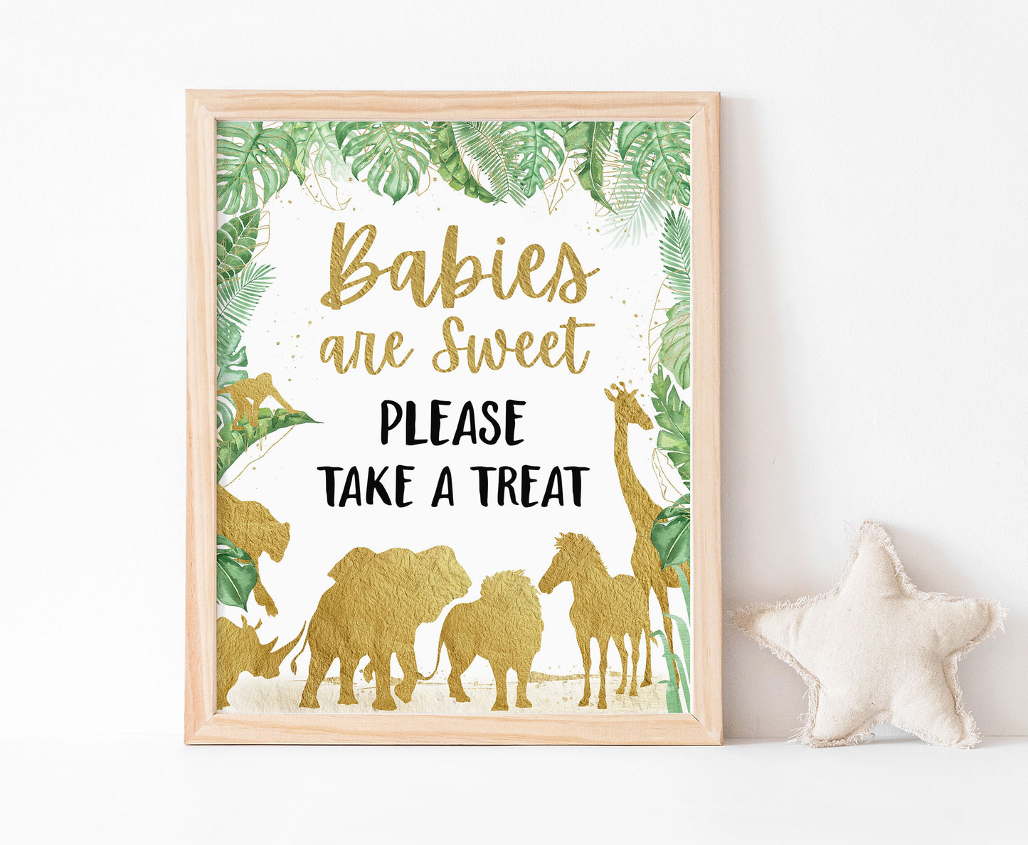 Safari Babies are Sweet Sign | Jungle Themed Party Table Decorations - 35K