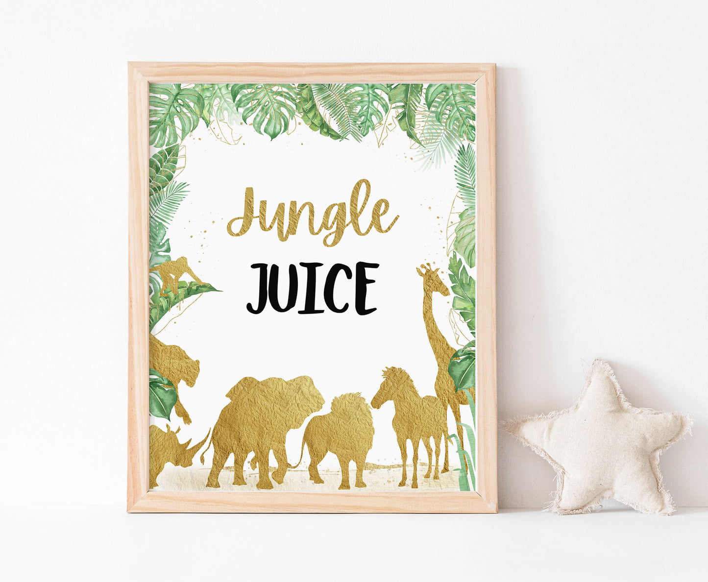 Jungle Juice Sign | Jungle Themed Party Table Decorations - 35K