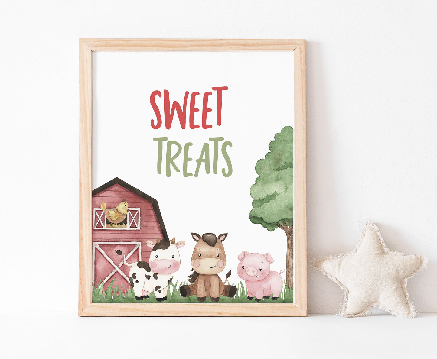 Sweet Treats Sign Printable | Farm Party Table Decoration - 11A