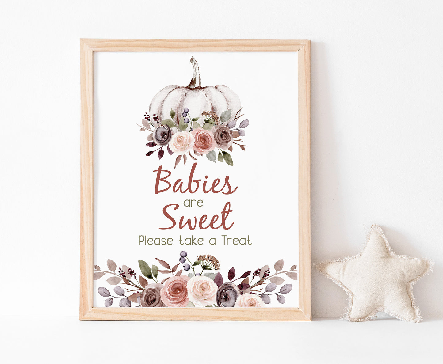 Fall Babies are Sweet Sign | Pumpkin Themed Party Table Decorations - 30I