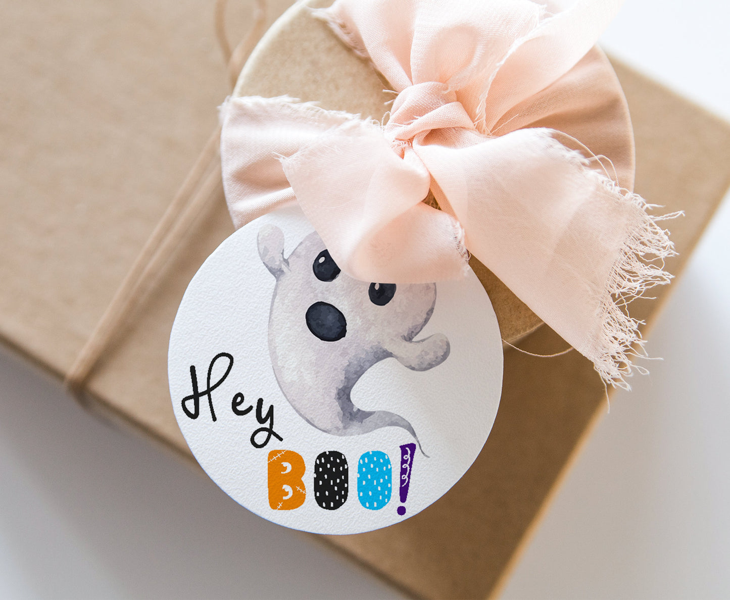 Hey Boo Tags 2"x2" | Halloween Favor Tags - 115