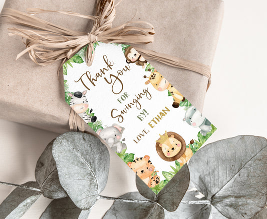 Safari Thank you Tags | Jungle Birthday Party Printable - 35E