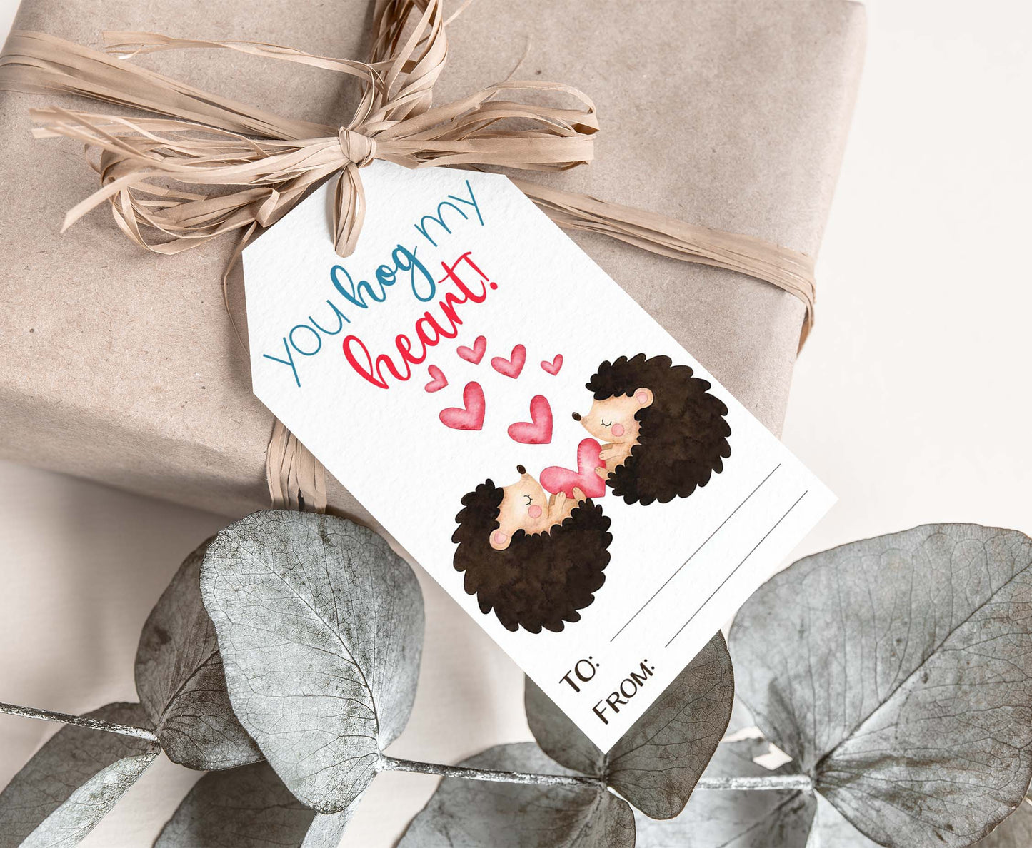 You hog my Heart Tags | Valentine's day Favor Tags - 119