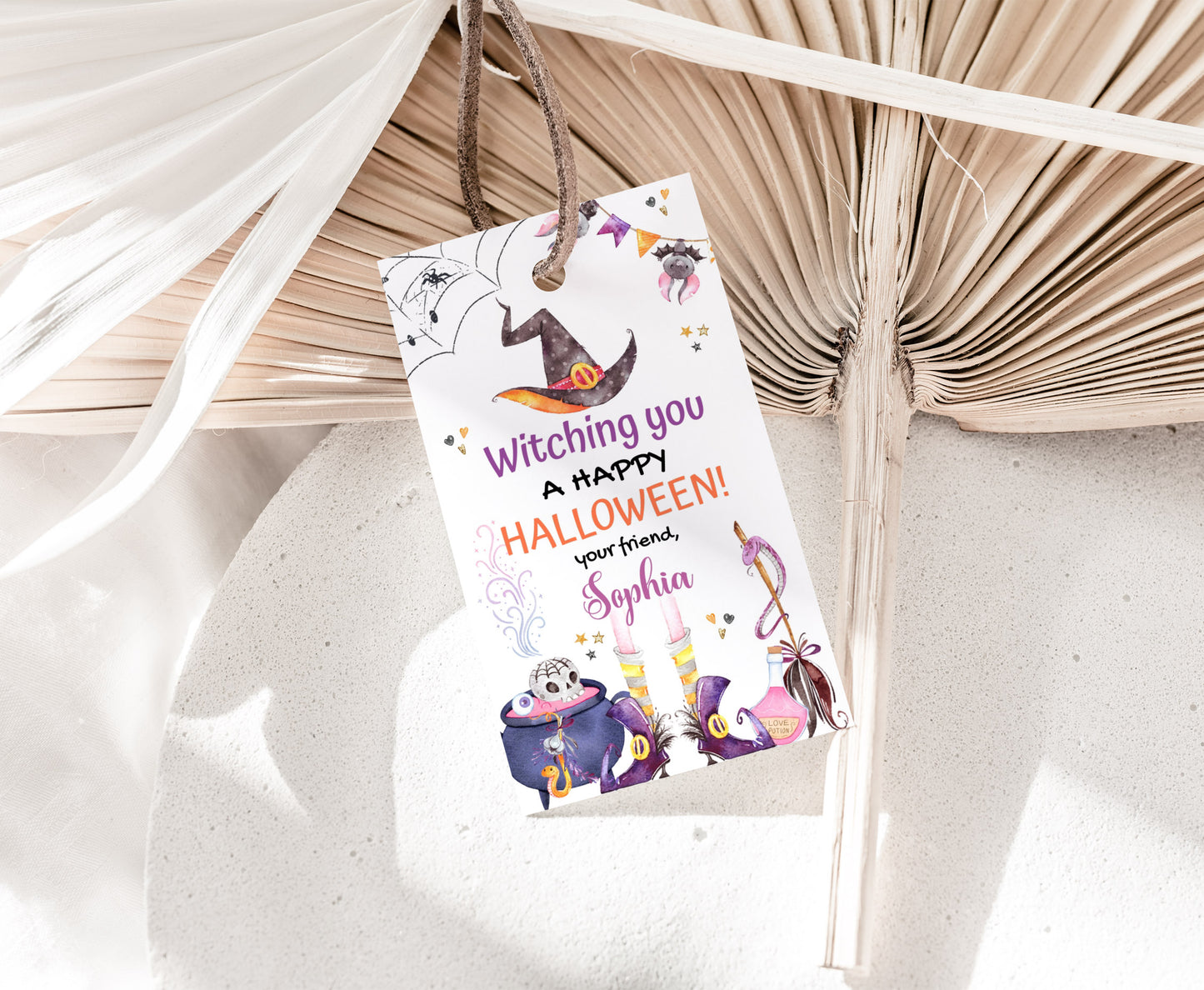 Halloween Witch Tags | Editable Halloween Favor Tags - 115