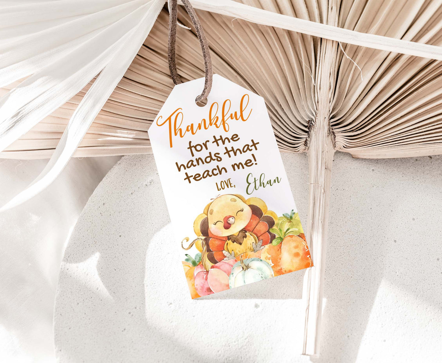 Editable Turkey Thankful Tags | Tnaksgiving Teacher Appreciation Tags - 118