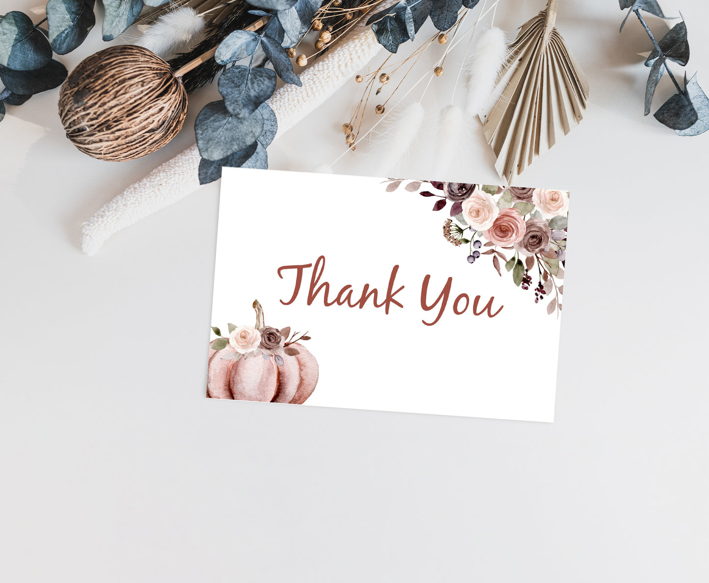 Fall Thank You Card |  Pumpkin Party Printables  - 30I