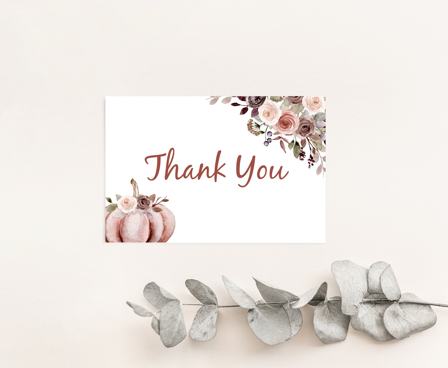 Fall Thank You Card |  Pumpkin Party Printables  - 30I