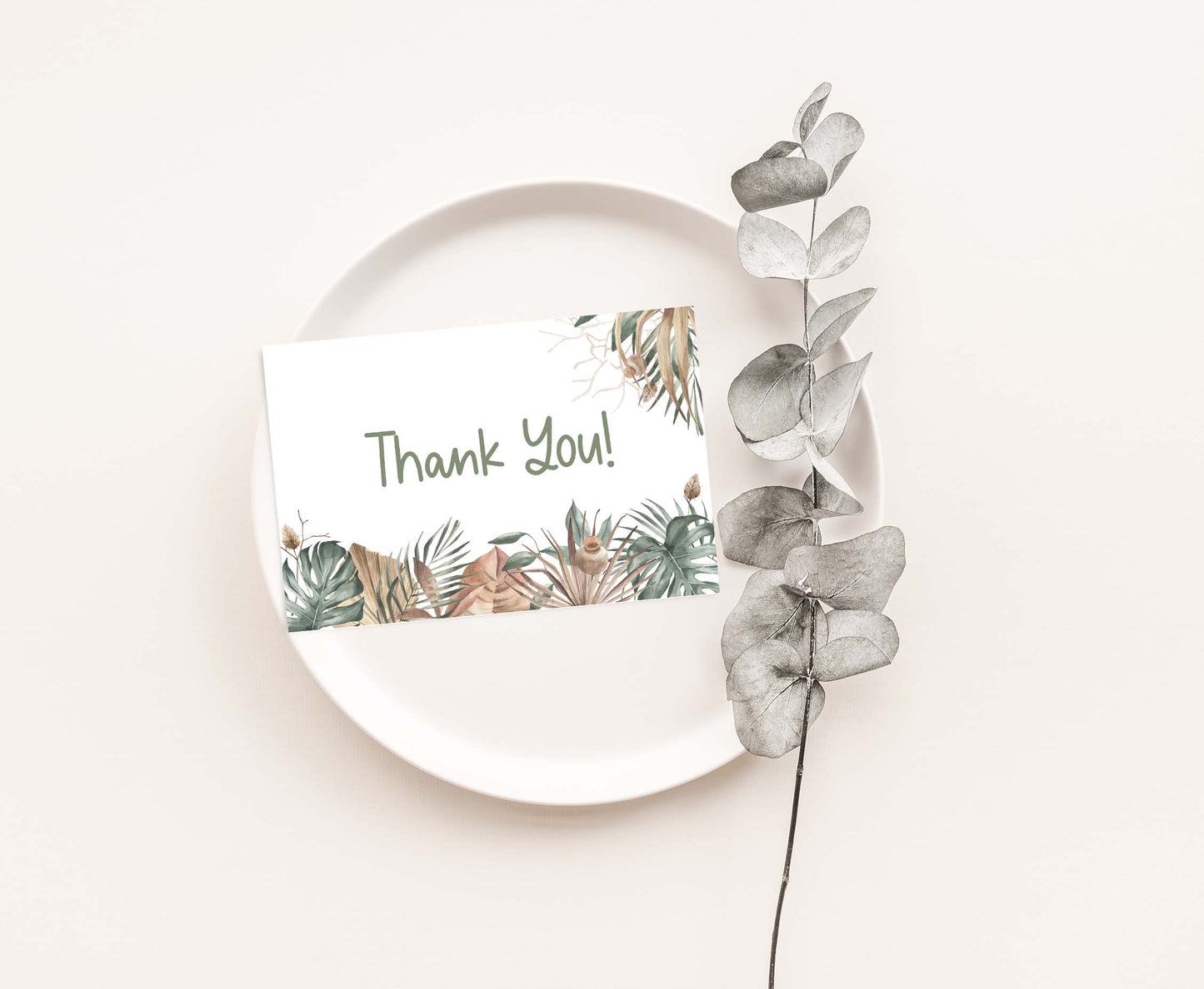 Boho Thank You Card | Bohemian Party Printables  - 35L