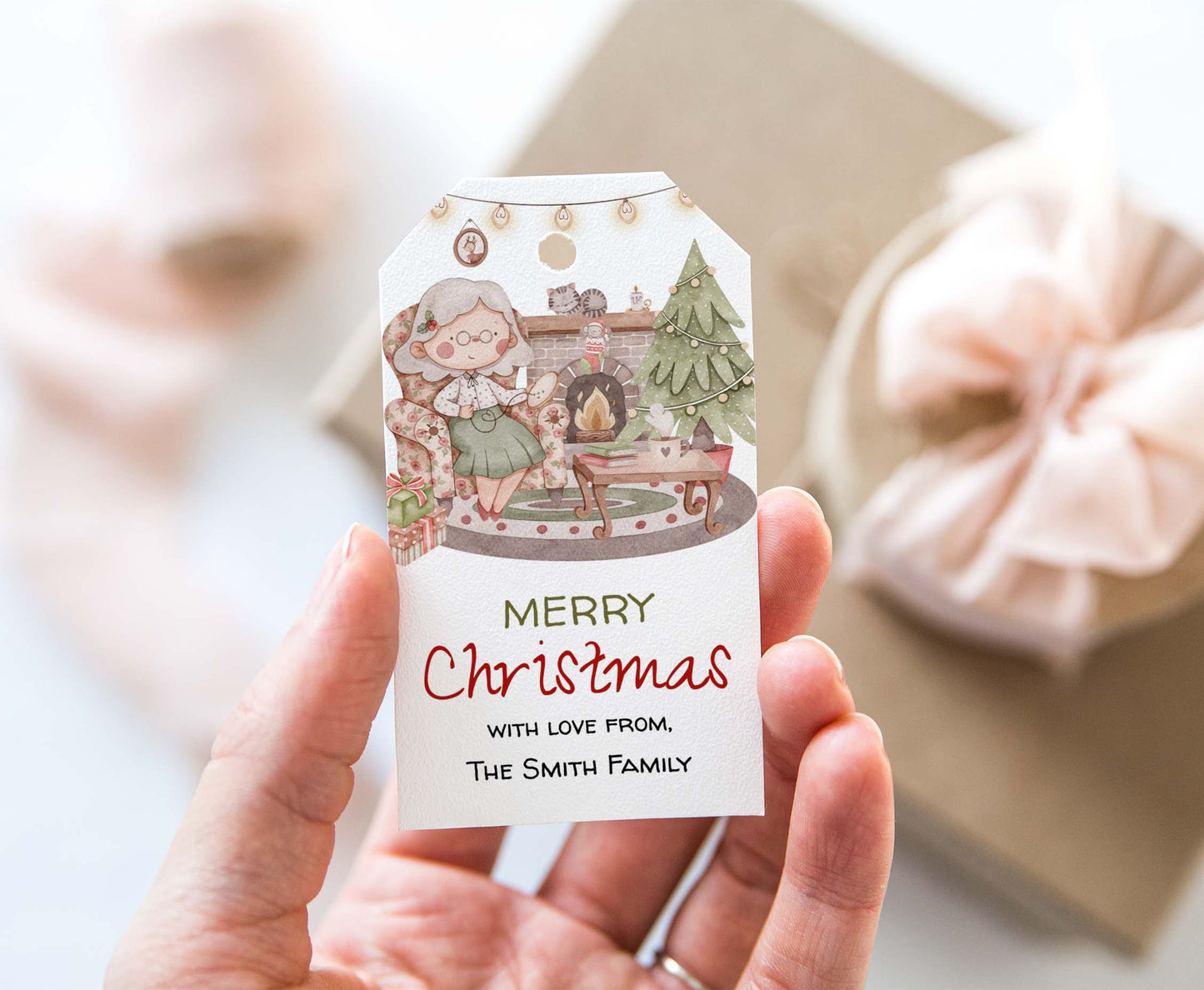 Editable Christmas Tags | Merry Christmas Gift Tag- 112