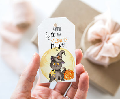 A Little light for Halloween night Tags | Halloween Favor Tags - 115