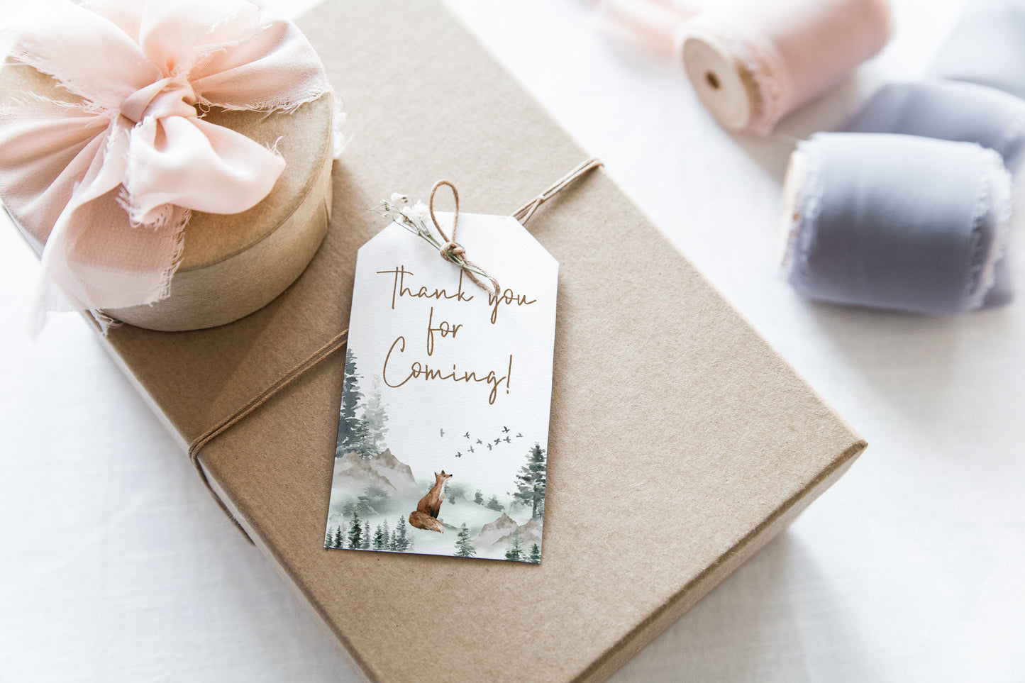 Fox Thank You Tags | Woodland Party Favor Tags - 47H