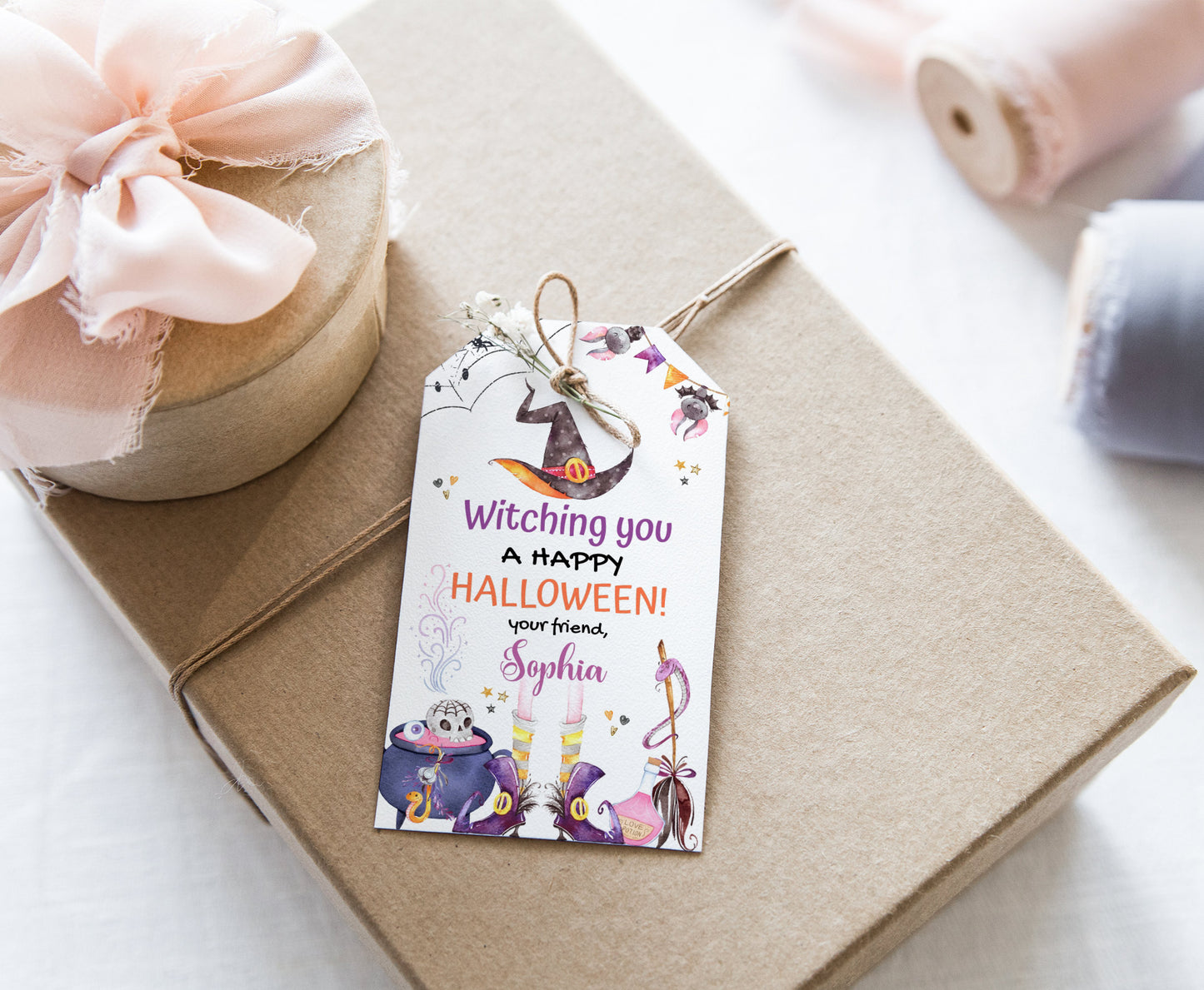 Halloween Witch Tags | Editable Halloween Favor Tags - 115