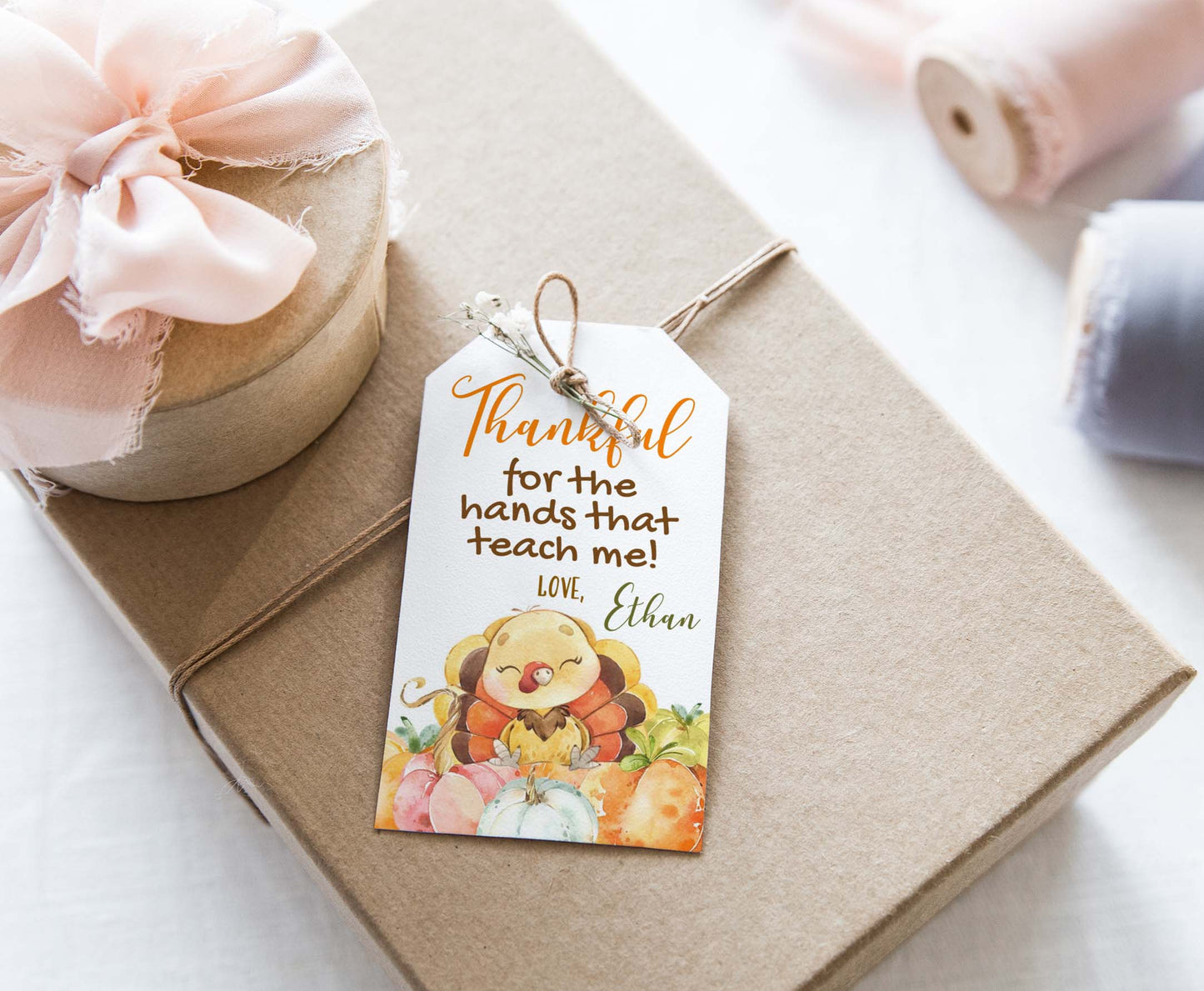 Editable Turkey Thankful Tags | Tnaksgiving Teacher Appreciation Tags - 118