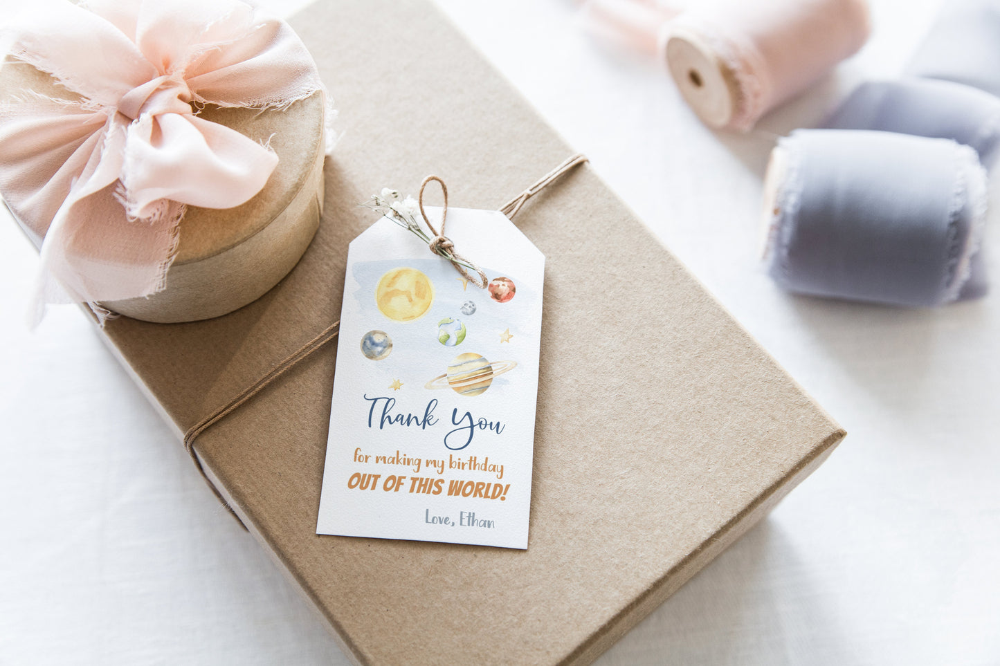 Space Thank You Tags | Astronaut Birthday Party Decorations - 39B
