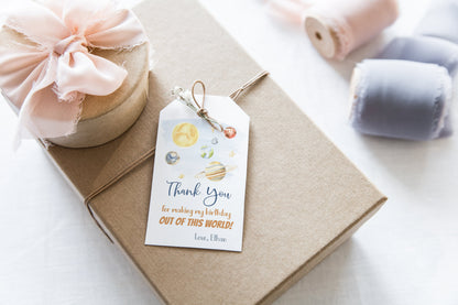 Space Thank You Tags | Astronaut Birthday Party Decorations - 39B