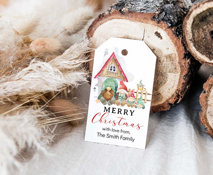 Christmas Gnome Tags | Editable Christmas Gift Tag - 112