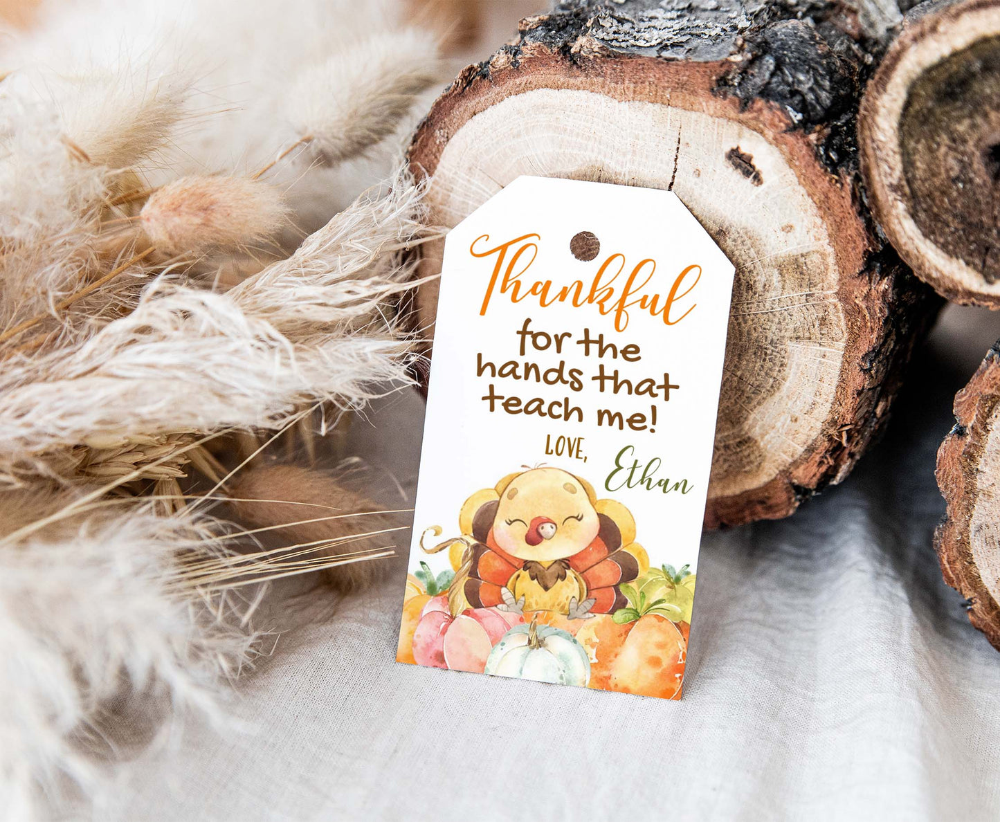 Editable Turkey Thankful Tags | Tnaksgiving Teacher Appreciation Tags - 118