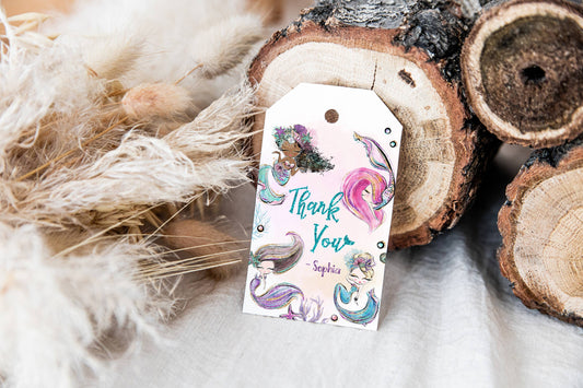 Mermaids Thank You Tags | Under the Sea Themed Party Favor Tags - 20B1