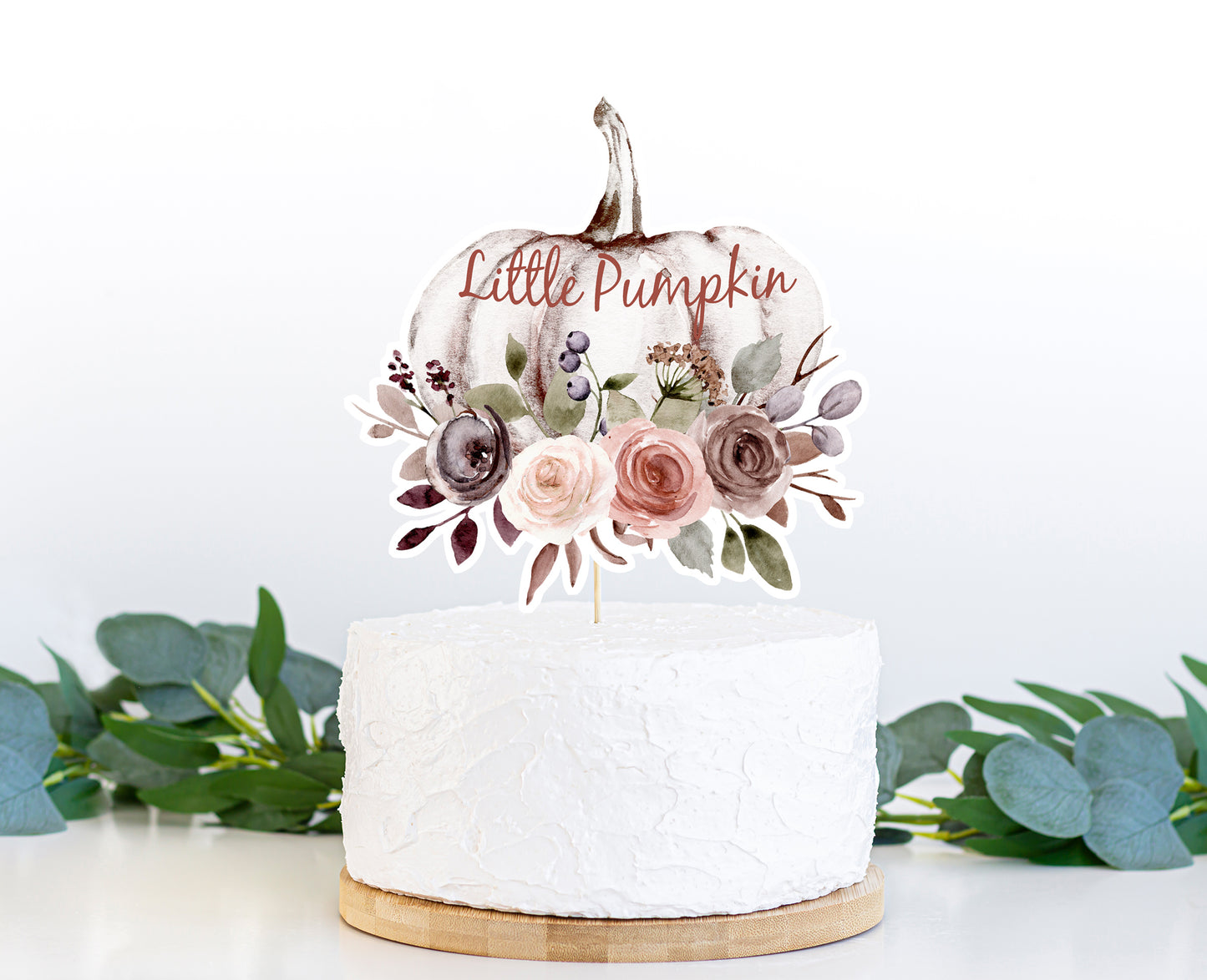 Little Pumpkin Cake topper | Autumn Party Decorations - 30I