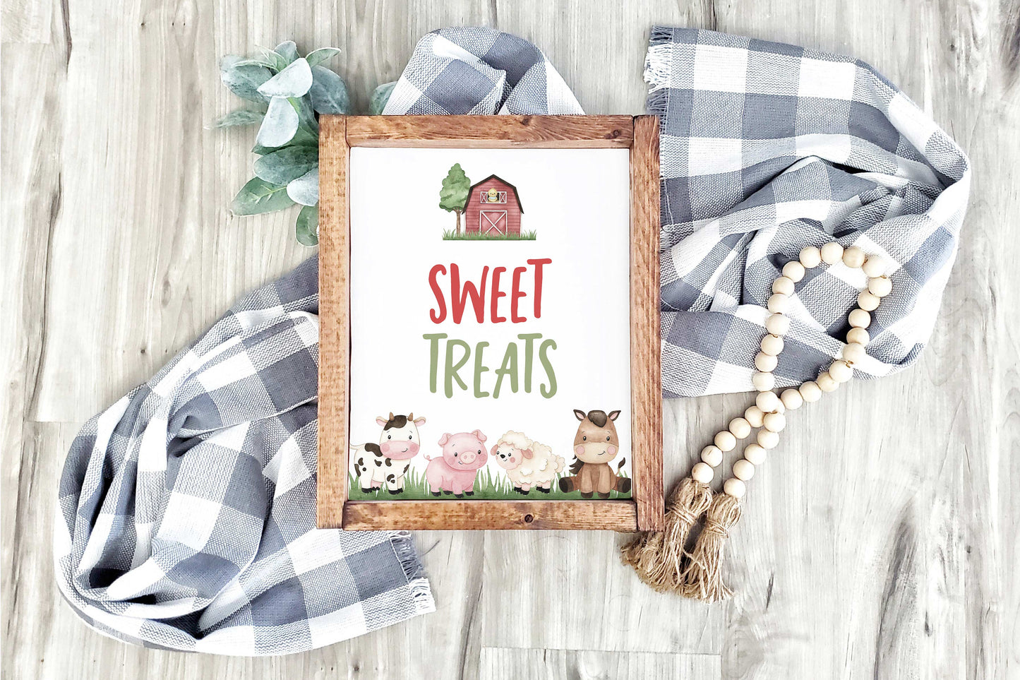 Sweet Treats Sign Printable | Farm Party Table Decoration - 11A