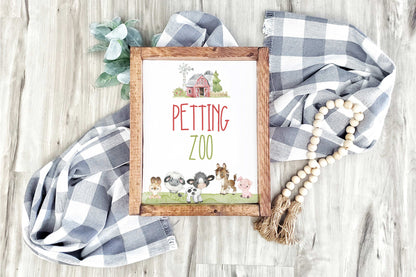Petting Zoo Sign Printable | Farm Party Table Decoration - 11C1