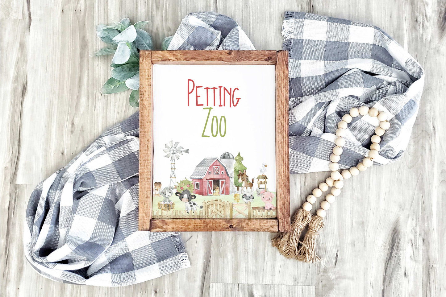 Petting Zoo Sign Printable | Farm Party Table Decoration - 11C1