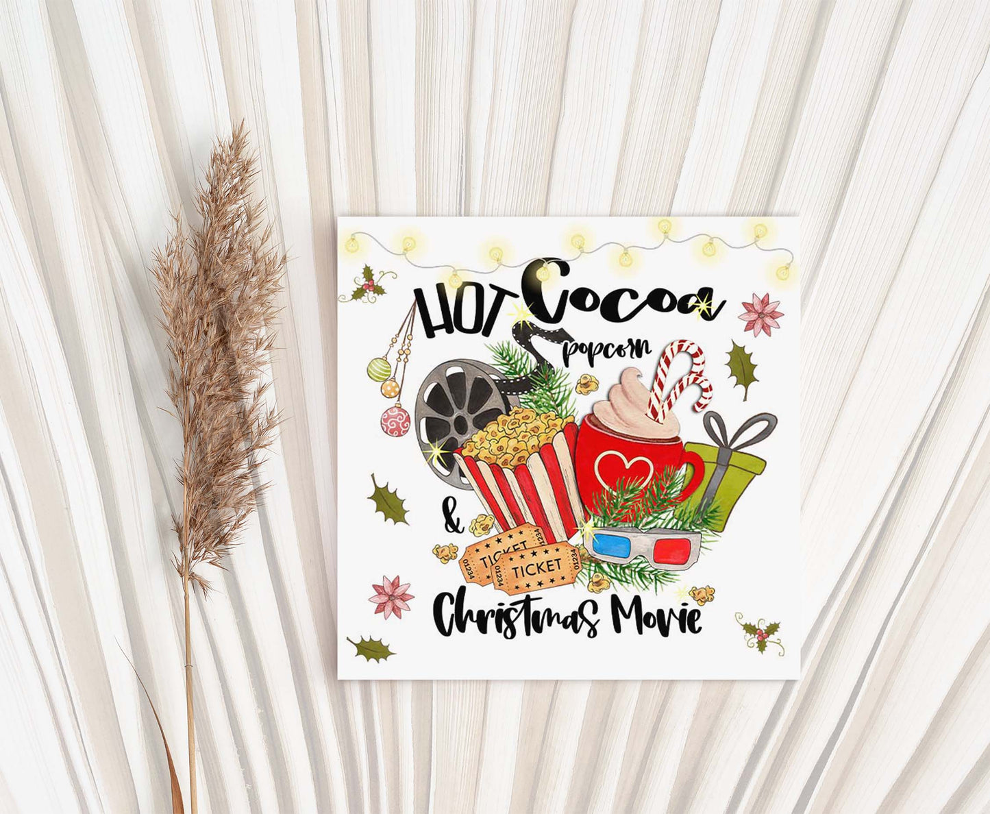 Hot Cocoa Tags 2"x2" | Christmas favor tags - 112