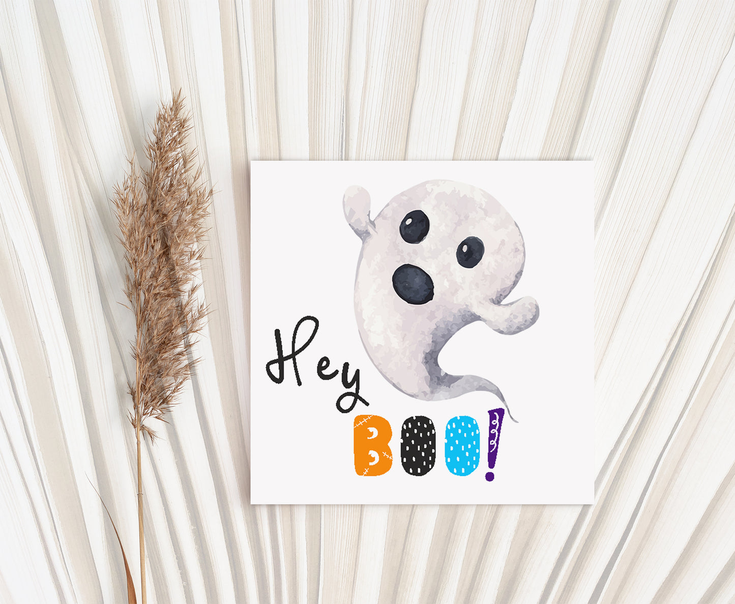 Hey Boo Tags 2"x2" | Halloween Favor Tags - 115