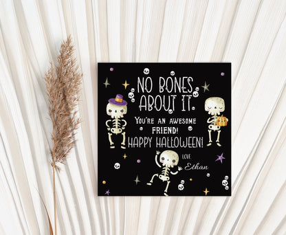 No Bones About it 2x2 Tags | Editable Halloween Gift Tags - 115