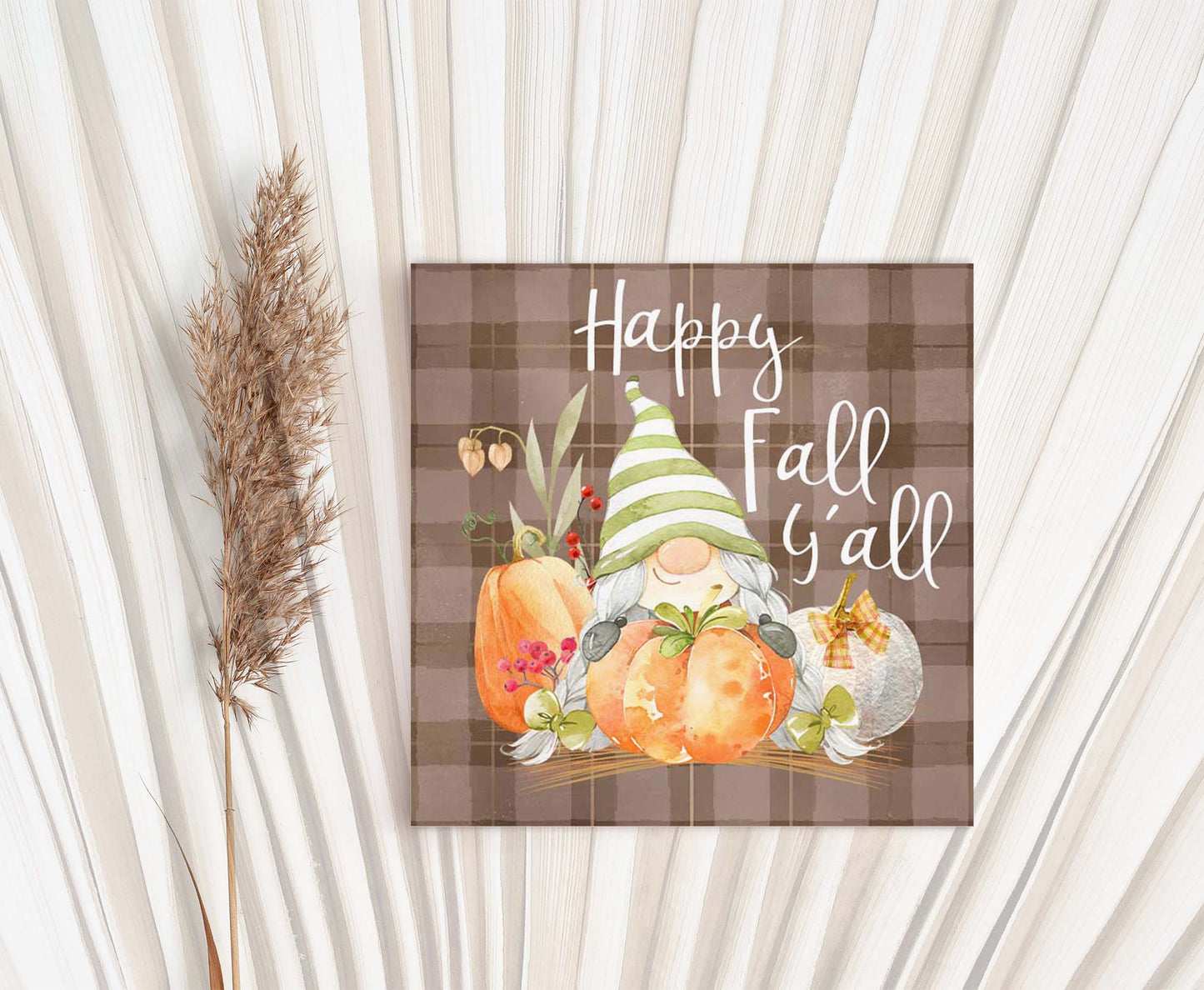 Gnome Happy Fall y´all Tags 2"x2" | Fall Gift Tags- 30