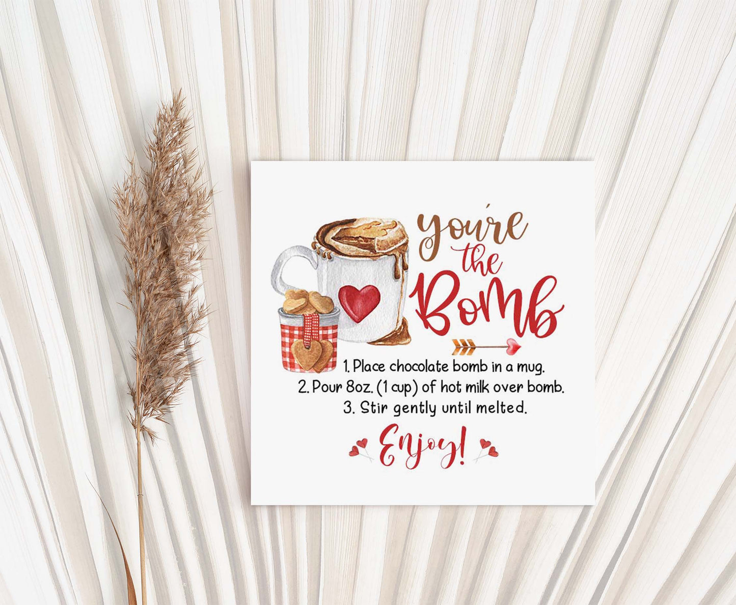 You're the Bomb Tags 2"x2" | Valentine Favor Tags - 119