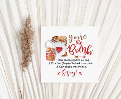 You're the Bomb Tags 2"x2" | Valentine Favor Tags - 119
