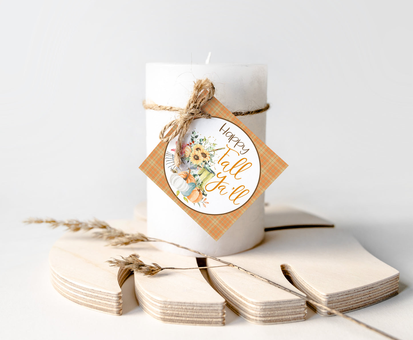 Happy Fall Yall Tags | Fall square Tags - 30