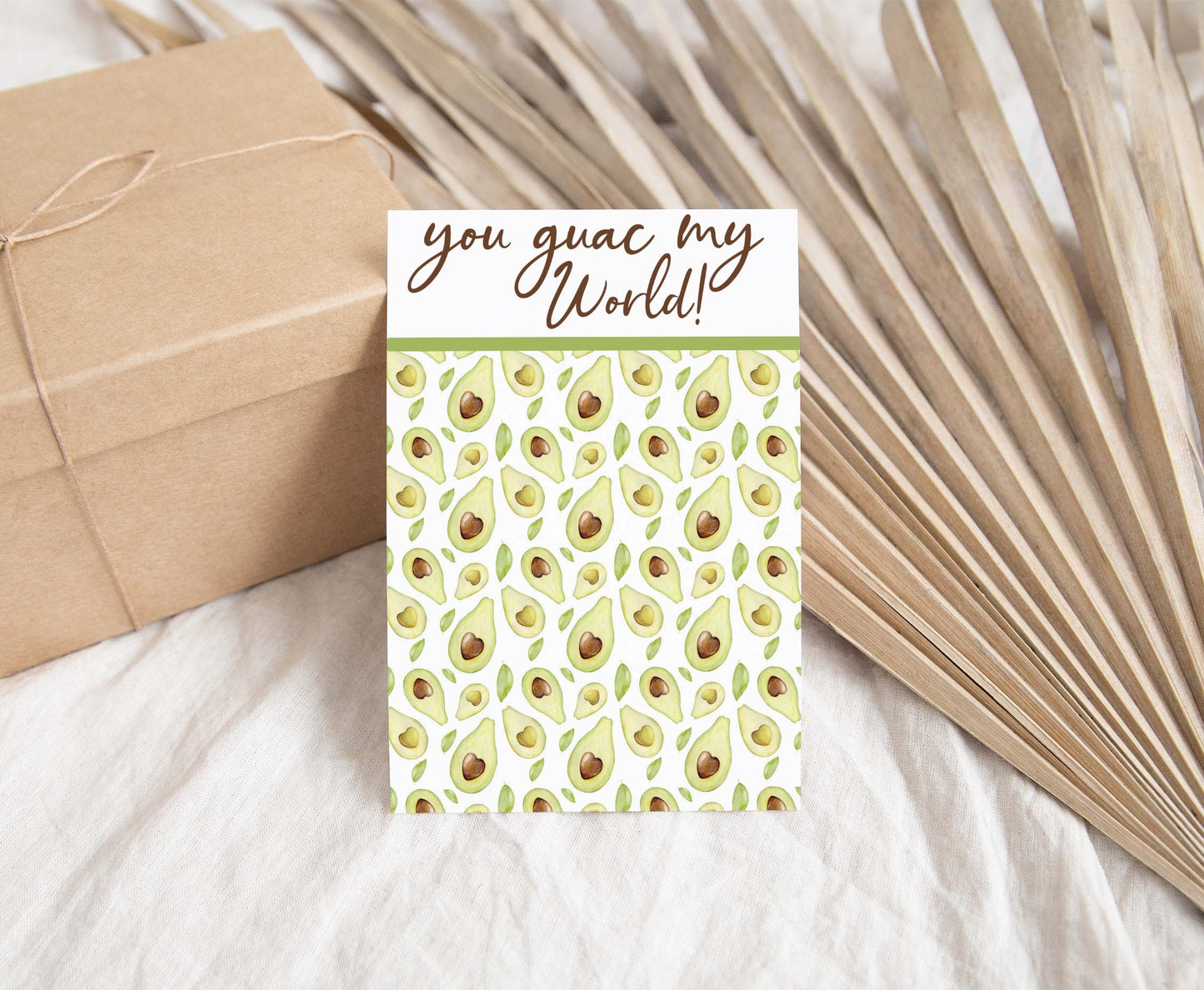 You Guac my World Cookie Card | Valentines Printable Cards - 119