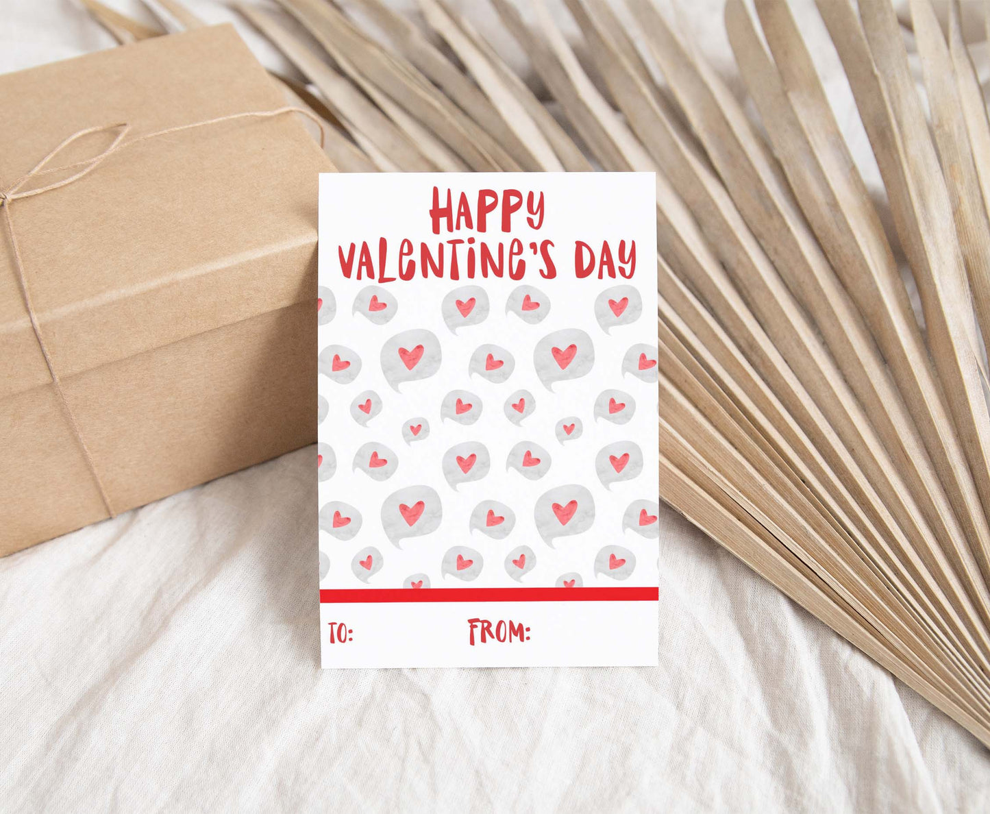 Happy Valentine's Day Cookie Card | Valentines Printable Cards - 119