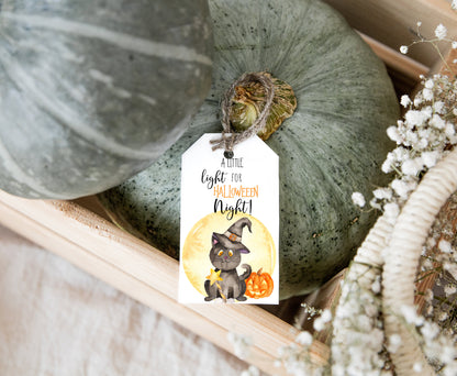 A Little light for Halloween night Tags | Halloween Favor Tags - 115