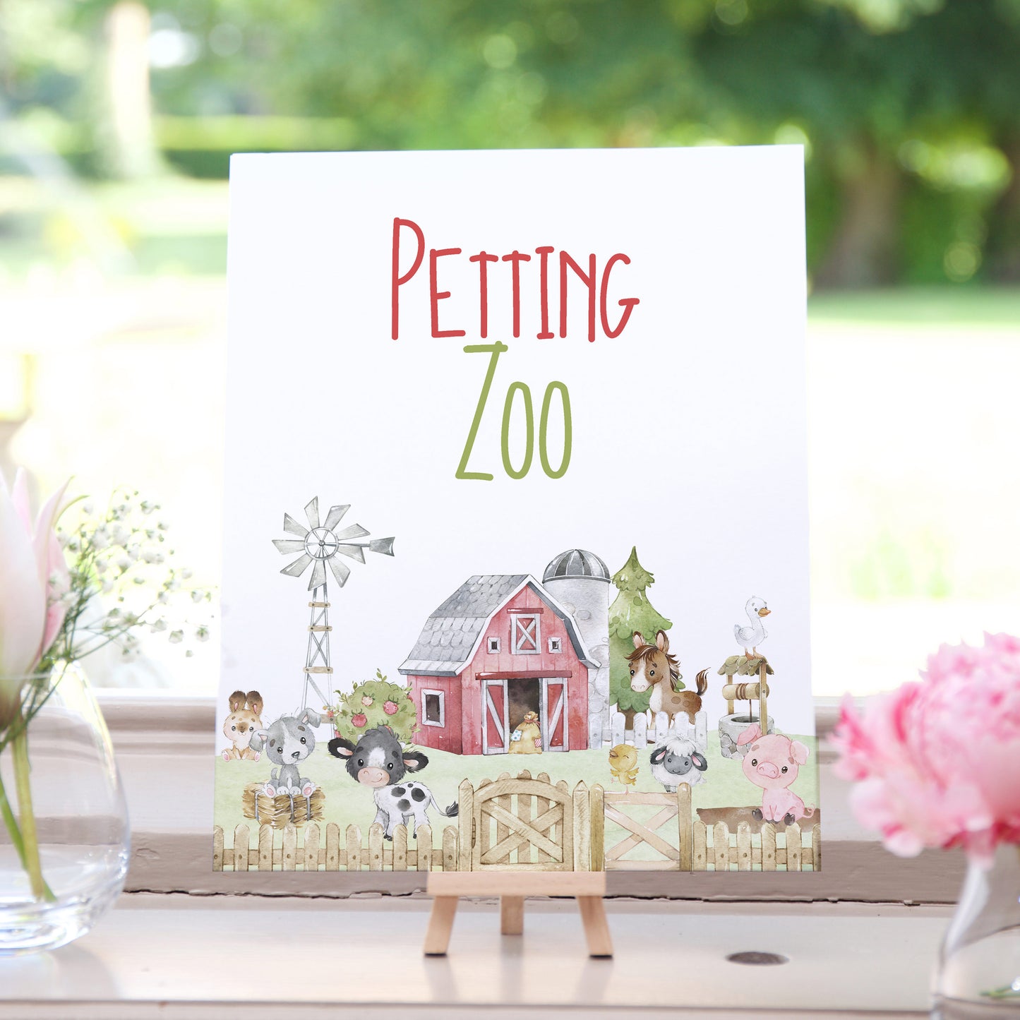 Petting Zoo Sign Printable | Farm Party Table Decoration - 11C1