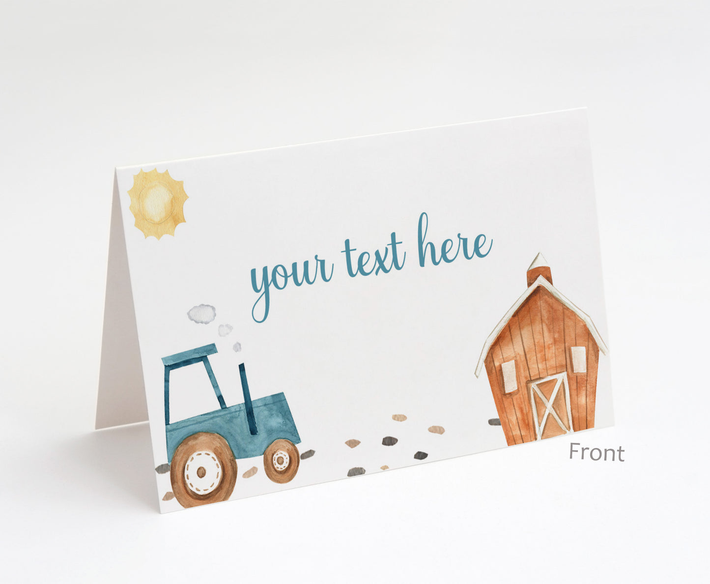 EDITABLE Tractor Place Cards |  Farm Party Food Labels - 11F