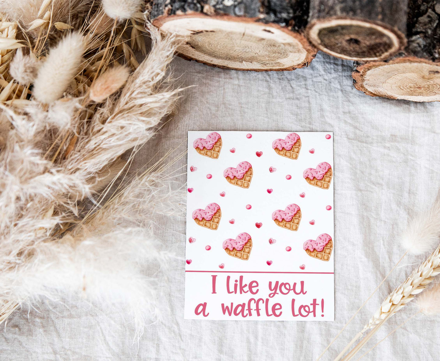 I like you Waffle lot Cookie Card | Valentines Printable Cards - 119