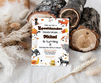 Editable spooktacular birthday invitation | Halloween theme party - 115k