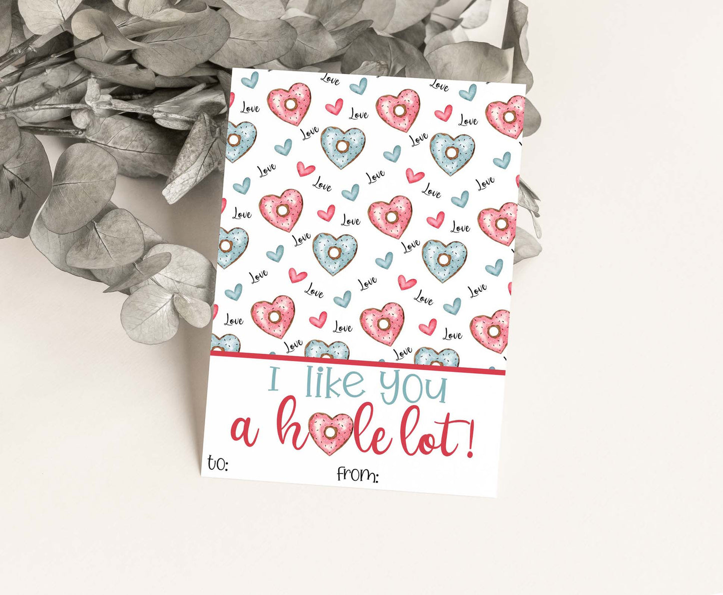 I like you hole lot Cookie Card | Valentines Printable Cards - 119